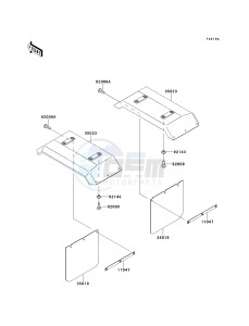 KAF 620 B [MULE 2520 TURF] (B1-B5) [MULE 2520 TURF] drawing ACCESSORY-- REAR FENDER- -