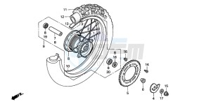 XLR125R drawing REAR WHEEL