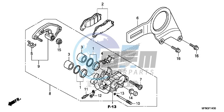 REAR BRAKE CALIPER (CB1000R)