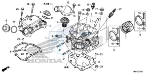 TRX500FE2G TRX500 Europe Direct - (ED) drawing CYLINDER HEAD