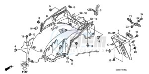 ST1300A9 Australia - (U / ABS MME) drawing REAR FENDER