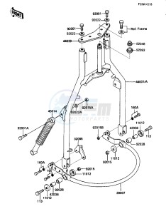 KLT 200 C [KLT200] (C2) | DIFFIRENTIAL AXLE [KLT200] drawing FRONT FORK -- 84 KLT200-C2- -