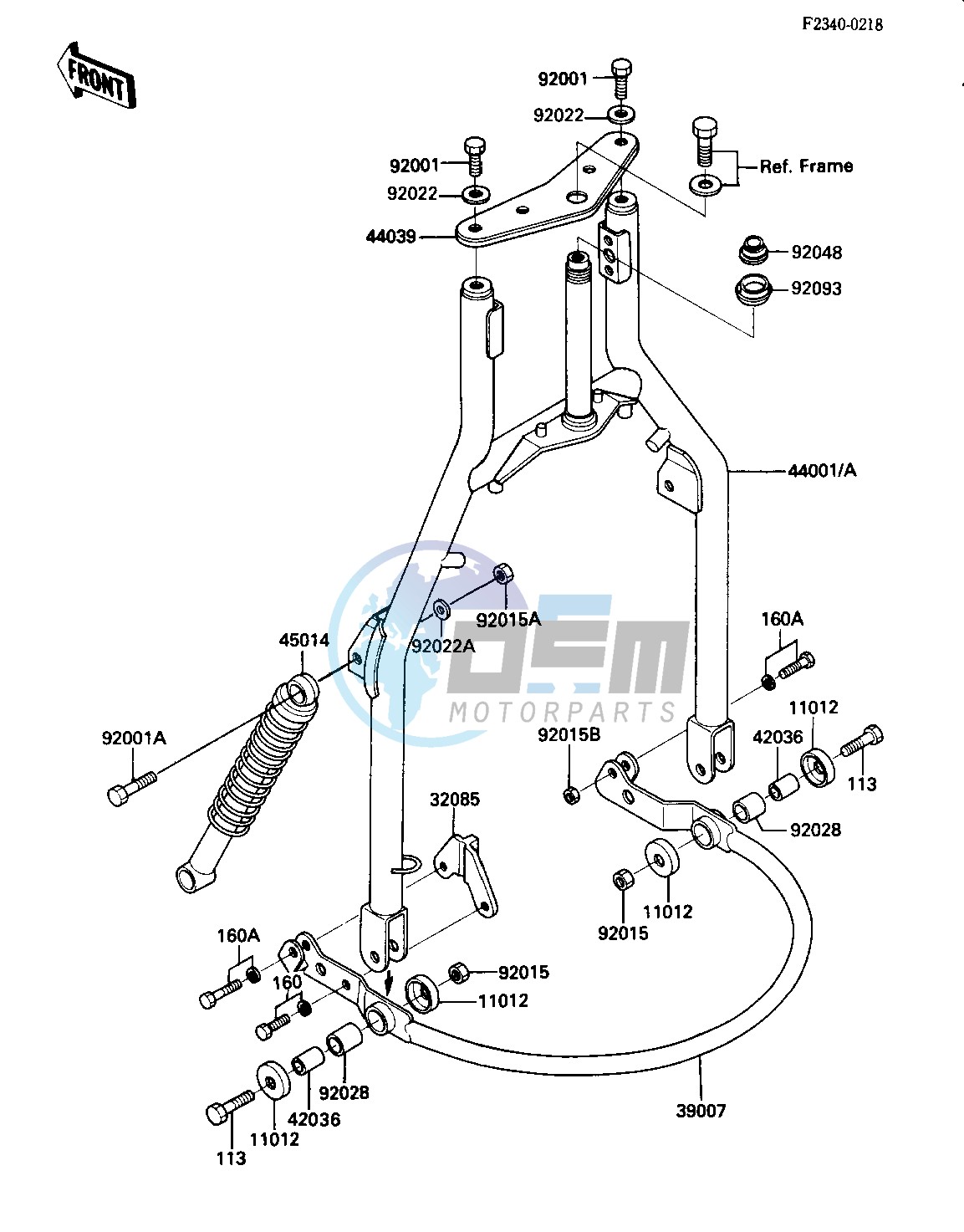 FRONT FORK -- 84 KLT200-C2- -