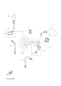 NS50 AEROX (1PH3 1PH3 1PH3) drawing HANDLE SWITCH & LEVER