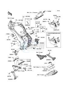 Z1000_ABS ZR1000EBF FR XX (EU ME A(FRICA) drawing Frame Fittings