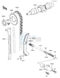 KZ 305 B [LTD] (B2-B3) [LTD] drawing CAMSHAFT-- S- -_TENSIONER