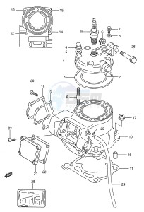 RM125 (E28) drawing CYLINDER (MODEL L)