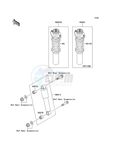 MULE 3010 4x4 KAF620E6F EU drawing Shock Absorber(s)