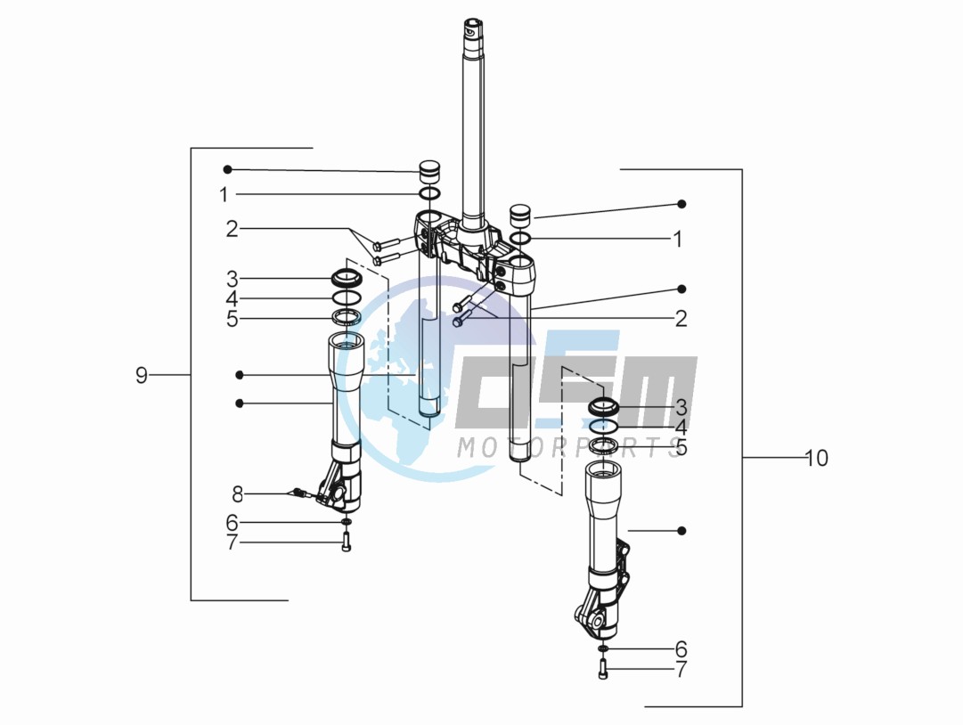 Front fork components (Mingxing)