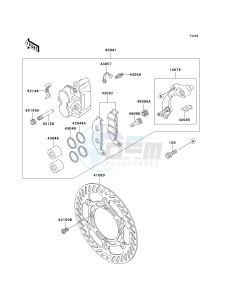 KDX 200 H [KDX200] (H6-H9) [KDX200] drawing FRONT BRAKE