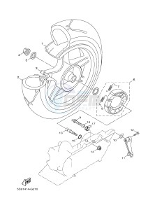 YW125CB BW'S 125 (37D7) drawing REAR WHEEL