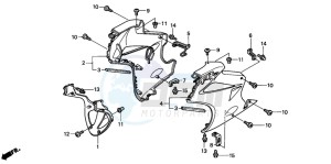 VFR800 drawing LOWER COWL