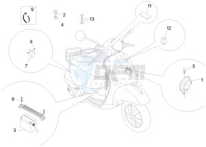 LX 50 2T E2 Touring (30Kmh) drawing Control switches - Battery - Horn