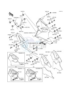 ZX 600 G [NINJA ZX-6R] (G1-G2) [NINJA ZX-6R] drawing COWLING LOWERS-- ZX600-G2- -