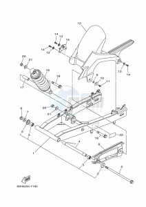 FZN250-A (B8H6) drawing REAR ARM & SUSPENSION