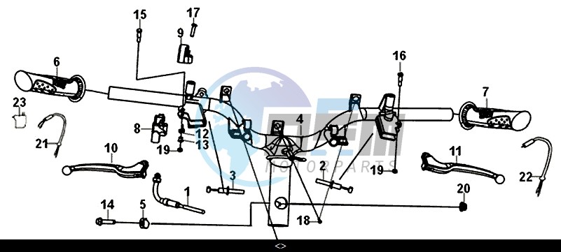 CABLE SWITCH HANDLE LEVER / MASK 50 (XE05W1-IT) (L7-L9)