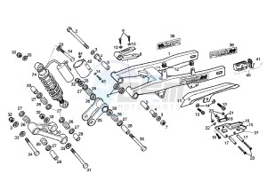 SENDA SM DRD E1 E1R - 50 cc drawing REAR ARM