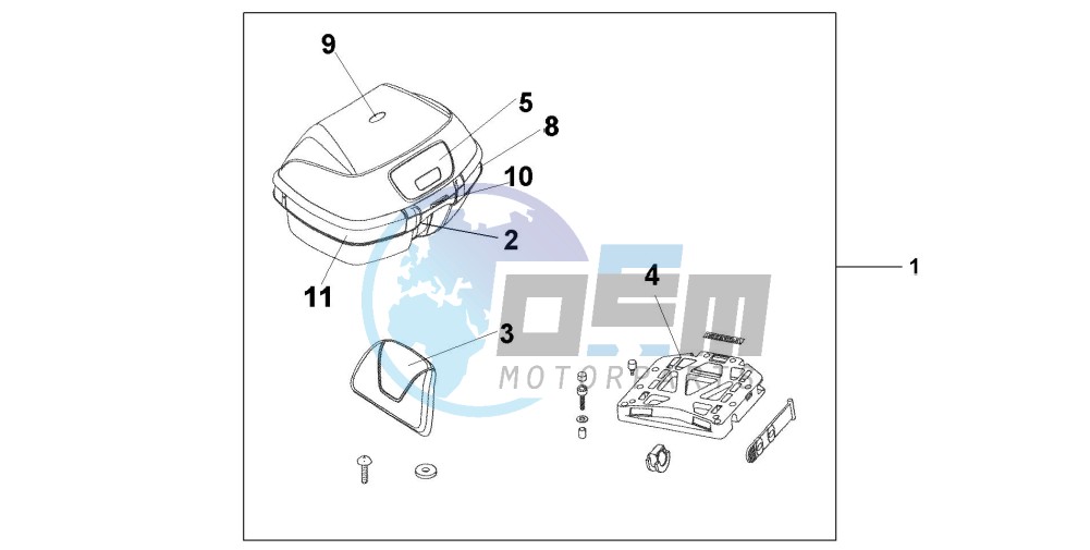 TOP BOX 45L DELTA BLUE