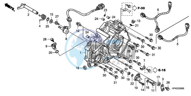 REAR CRANKCASE COVER