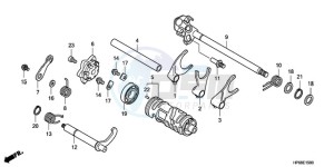 TRX700XX9 Australia - (U) drawing GEAR SHIFT DRUM/GEAR SHIF T FORK