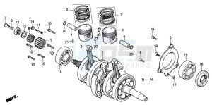 CB250 NIGHTHAWK drawing CRANKSHAFT/PISTON