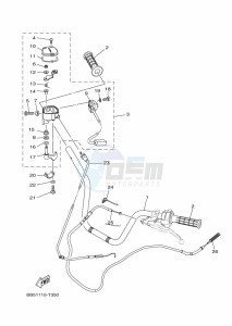 YFM450FWBD YFM45KPXK (BB5D) drawing STEERING HANDLE & CABLE