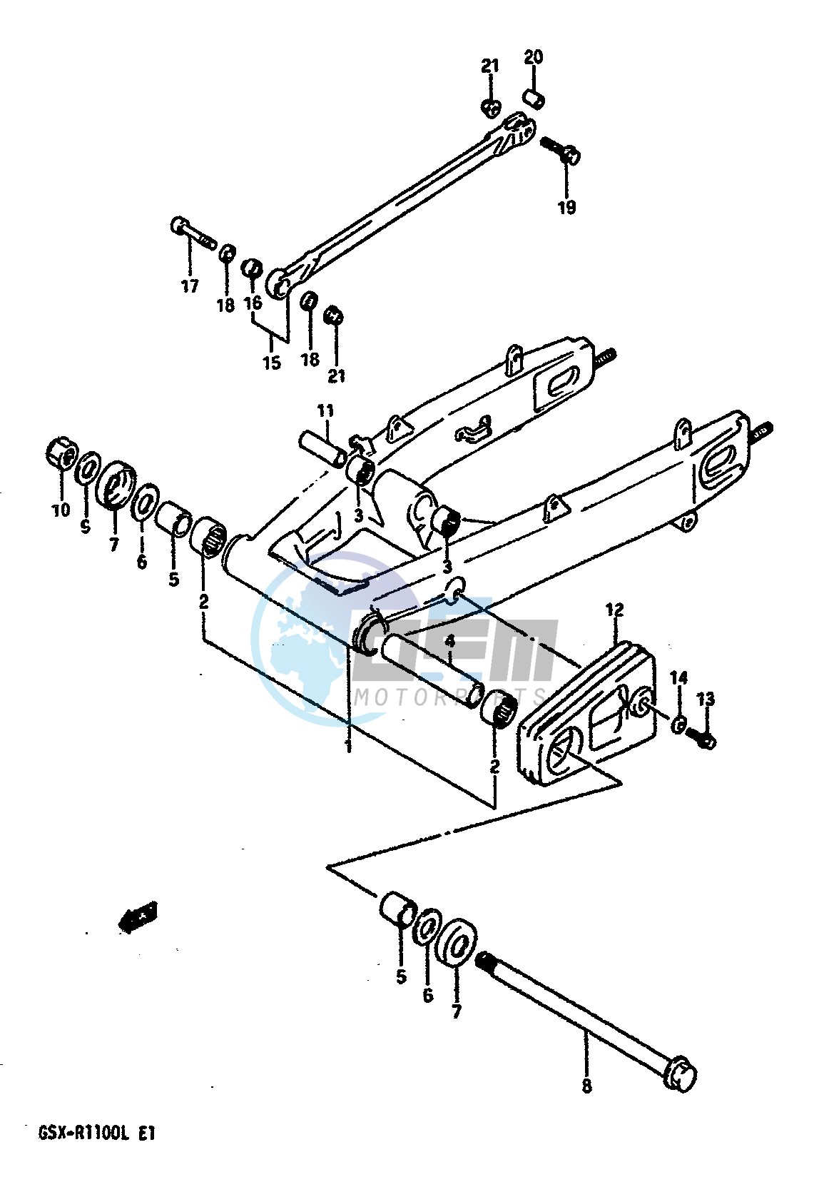 REAR SWINGING ARM (MODEL K)