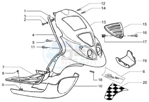 NRG 50 Pure jet drawing Front shield - footboard - spoiler