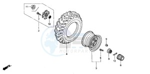 TRX350FE FOURTRAX ES drawing REAR WHEEL