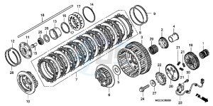 VFR1200FB drawing CLUTCH (VFR1200F)