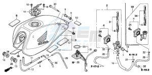 CB600F CB600F drawing FUEL TANK (CB600F3/4/5/6)