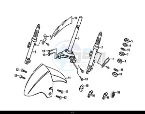 ORBIT II 50 (45 KM/H) (AE05W8-EU) (L8-M0) drawing STEERING STEM FRONT CUSHION