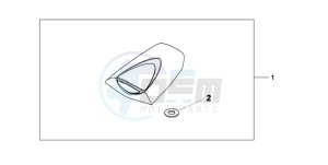 CBR600RAA Australia - (U / ABS) drawing SEAT COWL*NHA66P*