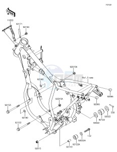 KX65 KX65AHF EU drawing Engine Mount