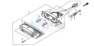 CB600F CB600F drawing TAILLIGHT