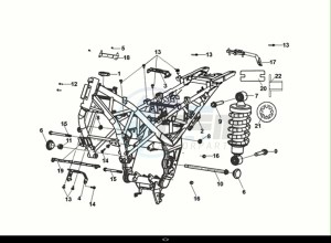 NH-T 200I (MG20BW-EU) (E5) (M1) drawing FRAME BODY COMP