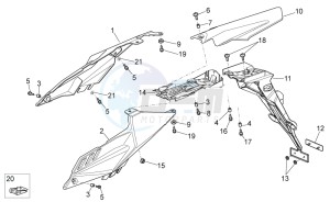 SXV 450-550 2009-2011 drawing Rear body I