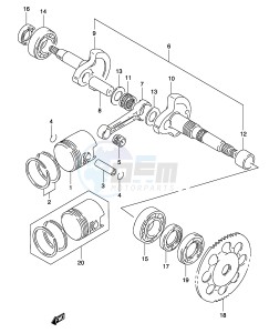 AY50 (P19) katana drawing CRANKSHAFT (MODEL AY50WR K1 K2 AY50W K3 K4 )