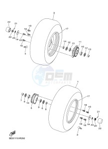 YFM90R YFM09RYXG (BD33) drawing FRONT WHEEL