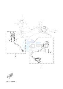 YP125RA (ABS) X-MAX 250 ABS (2DL2 2DL2 2DL2 2DL2) drawing HANDLE SWITCH & LEVER