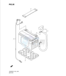 GSXF650 drawing BATTERY (GSX650FUL1 E24)