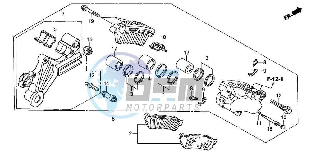 REAR BRAKE CALIPER (XL1000VA)