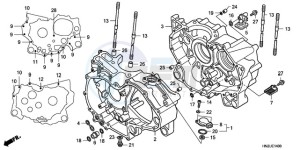 TRX500FAA Europe Direct - (ED) drawing CRANKCASE