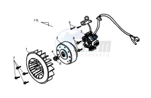 SYMPLY 150 drawing MAGNETO / FLYWHEEL