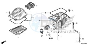 CBR125RTF CBR125RT UK - (E) drawing AIR CLEANER