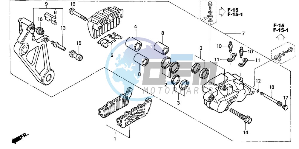 REAR BRAKE CALIPER