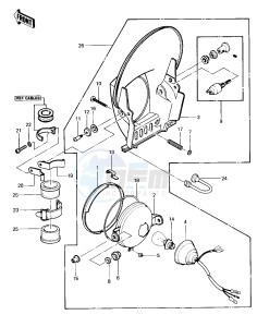 KDX 400 A [KDX400] (A1-A2) [KDX400] drawing HEADLIGHT