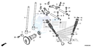 TRX500FA6F TRX500FA ED drawing CAMSHAFT/VALVE