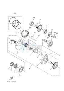 YFM700FWAD GRIZZLY 700 (2UDD) drawing CRANKSHAFT & PISTON