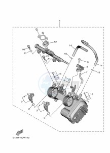 YXE1000EW YX10EPAM (B4M5) drawing THROTTLE BODY ASSY 1